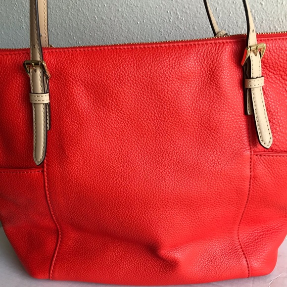 SOLD !        Michael Kors Zip Top Pebble Leather - Picture 3 of 8